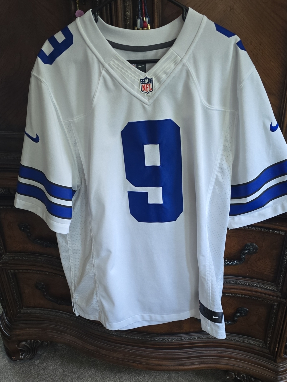 🏈 Nike Dallas Cowboys #9 White & Royal Blue Football Jersey-Romo 🏈